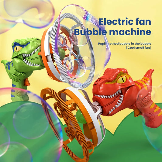 Soap Bubble Gun Dinosaur Electric Blowing Tuba Bubbles Machine Automatic Blower Toys Outdoor Games Party Toy For Kids Boys Gifts